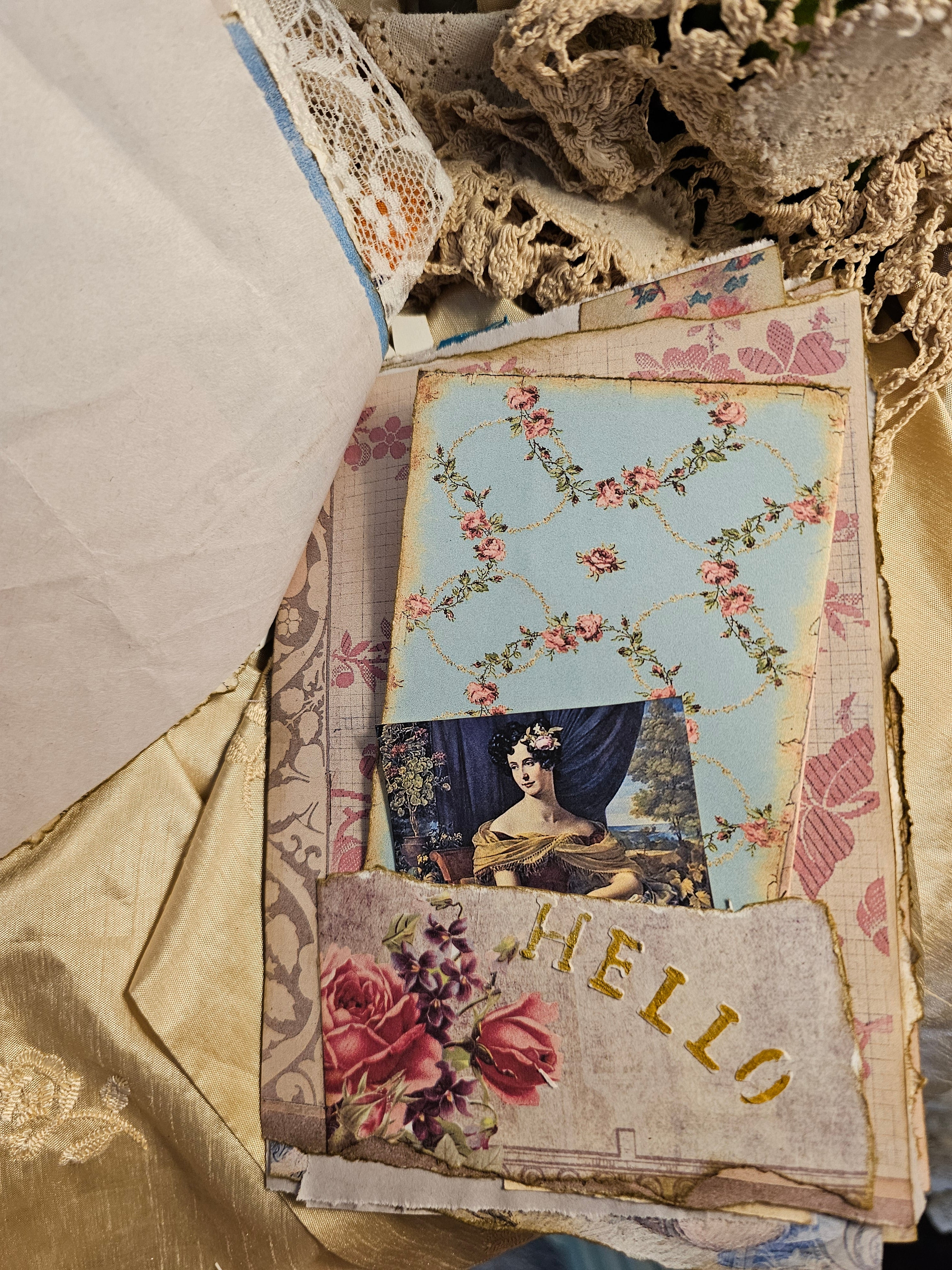 Orange Blossom Journal with ephemera